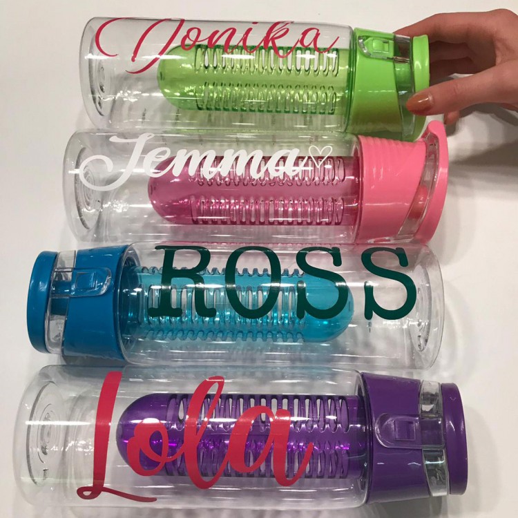 Personalised Water Bottle with fruit infuser